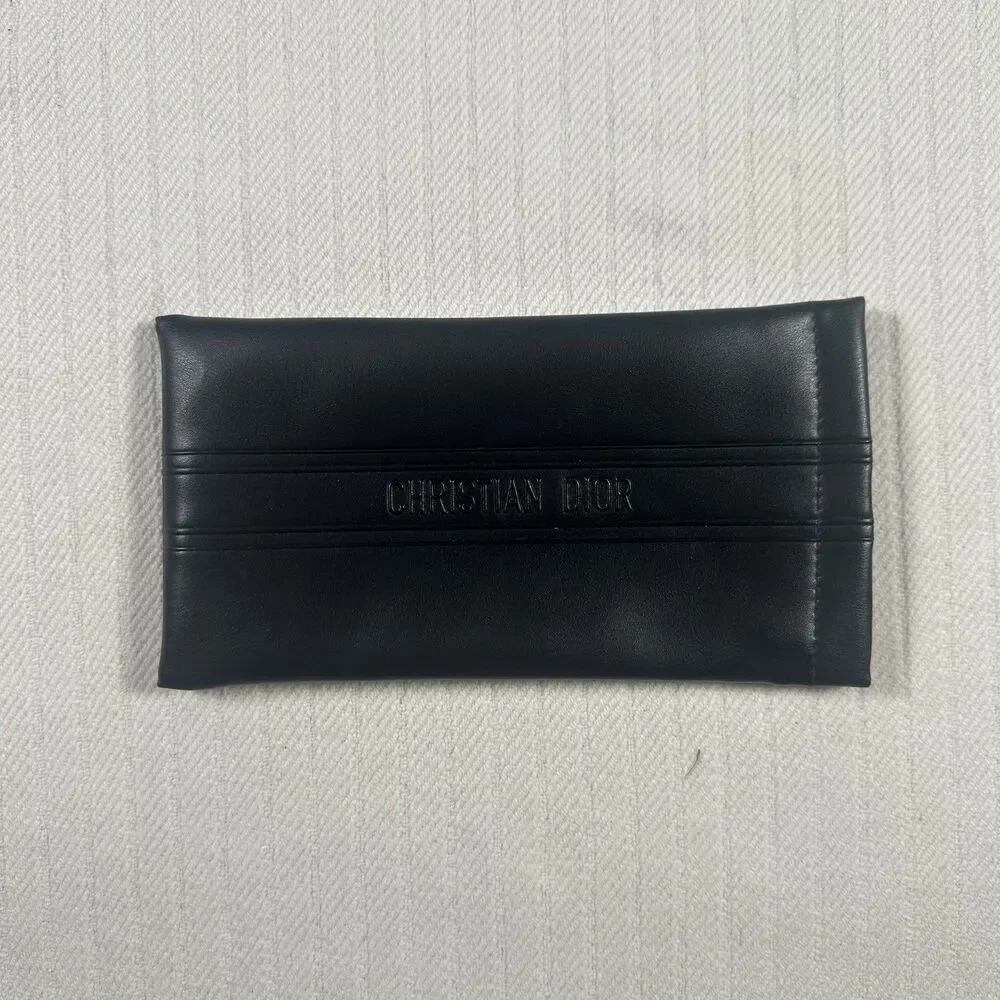 ORIGINAL CHRISTIAN DIOR SUNGLASSES EYEGLASSES BLACK LEATHER POUCH